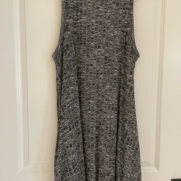Maeve Pull On Gray Pixelated Texture Sleeveless Swing Dress, Women's Size Large - Picture 3 of 4